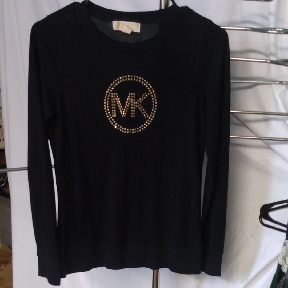 Michael Kors Black Long Sleeve Top
